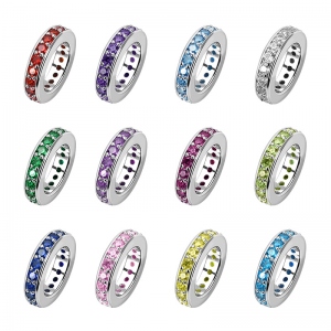 Customizable Cubic Zirconia All-around Ring Pendant