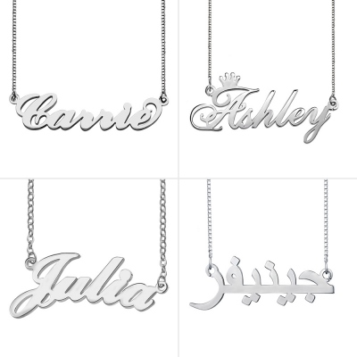 Personligt och snyggt namnhalsband i silver