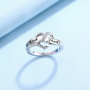 Customized Heart CZ Ring 1