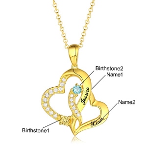  love heart necklace for couples