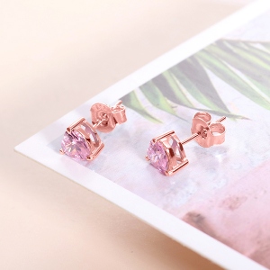 Heart Birthstone Earrings