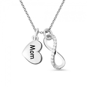 Custom Infinitely in Love Sterling Silver Necklace