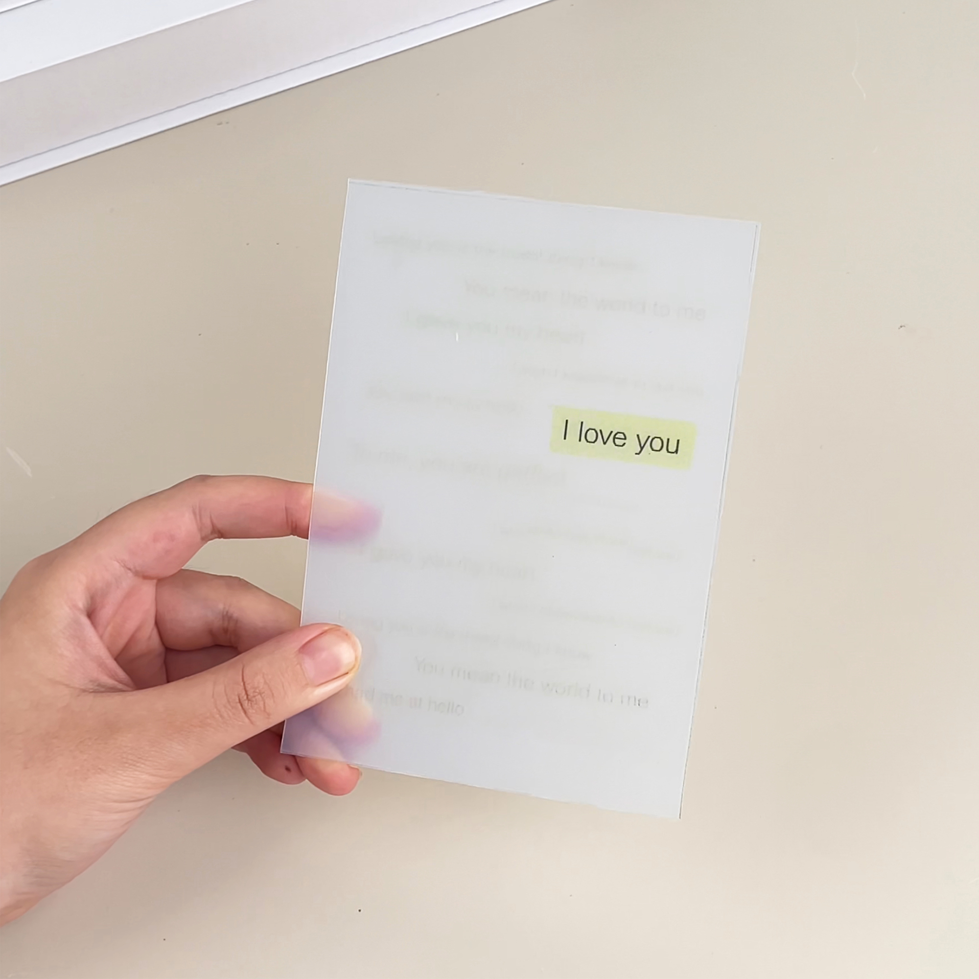Custom Lenticular Love Message Card – Personalized Romantic Flip Greeting for Boyfriend, Girlfriend, or Couple Gift