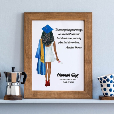 Personalized Graduation Keepsake Print Gift for Her