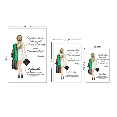 Personalized Graduation Keepsake Print Gift for Her