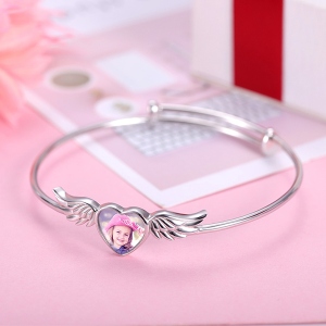 heart bracelet with photo