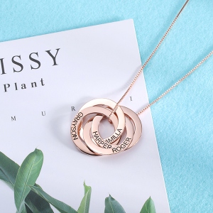 intertwined circles necklace
