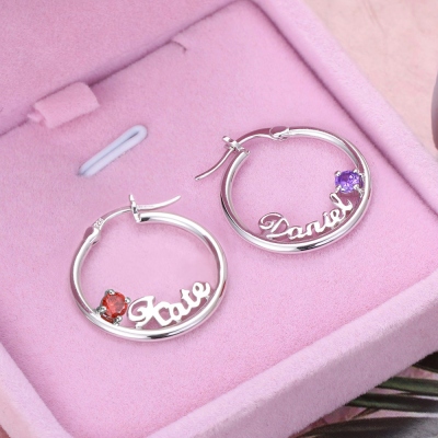 name earrings