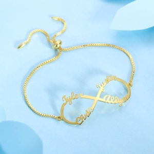 infinity name bracelet
