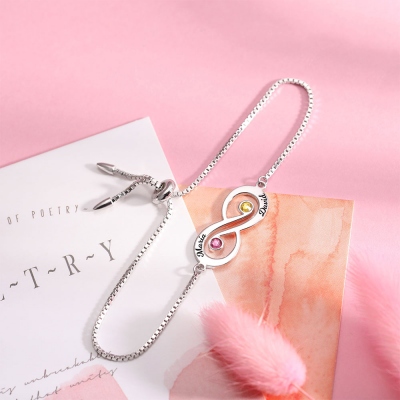 infinity name bracelet