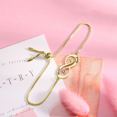 infinity name bracelet