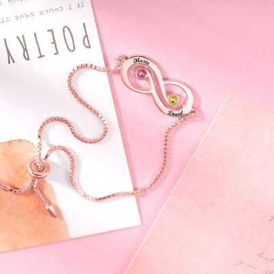 infinity name bracelet
