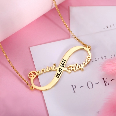 infinity name necklace