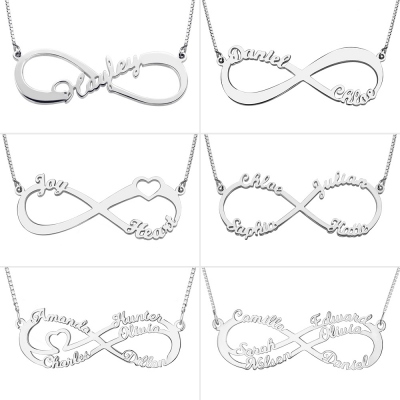 Personligt Infinity-namnhalsband
