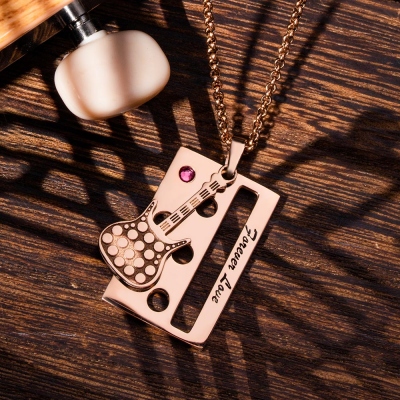 Personalized Couples Necklace,Personalized Musical Instruments