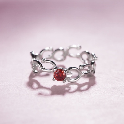 Personalized Stethoscope Birthstone Ring for Medical Hero