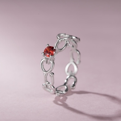 Personalized Stethoscope Birthstone Ring for Medical Hero