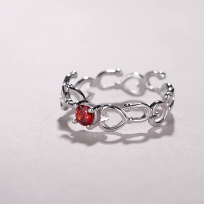 Personalized Stethoscope Birthstone Ring for Medical Hero