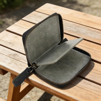 Gepersonaliseerde leren opbergtas met naam voor vislokken, draagbare opbergtas met ritssluiting voor spinners en lepels, organizer voor outdoor visgerei, cadeau voor visliefhebbers/vaders/mannen