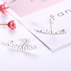 name stud earrings