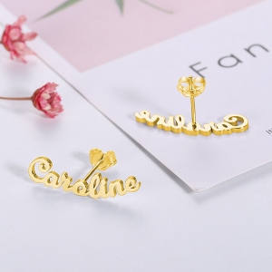 name stud earrings