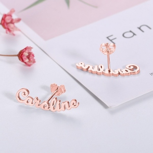 name stud earrings