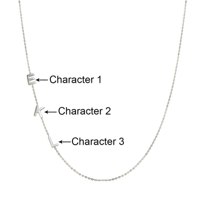 Customizable Sideways Initial Pendant