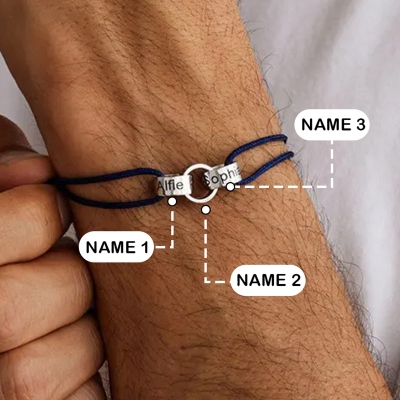 Personalized Interlocking Ring Bracelet