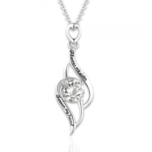Customize Birthstone Necklace with Always My Sister & Forever My Friend Pendant