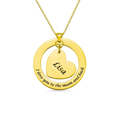 Custom I Love You to the Moon and Back Necklace