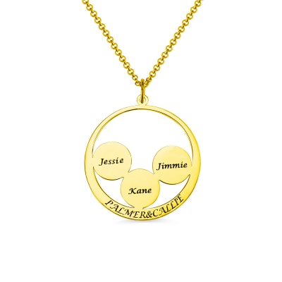 Mother's Family Name Pendant In Gold