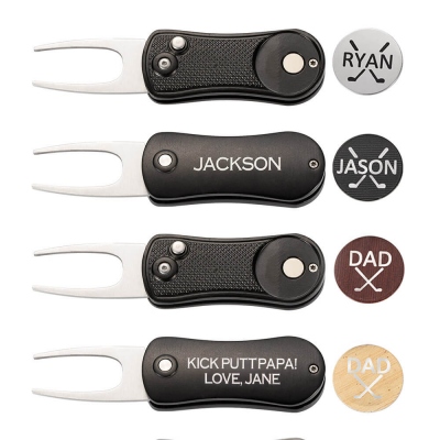 Custom Golf Ball Marker Divot Tool for Men's Gift