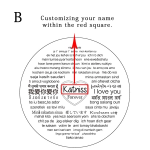 Personalized Projection Name Necklace That Says I Love You in 100 Languages Sterling Silver