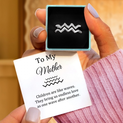 Adjustable Size 6-11 Waves of Love Ring for Moms