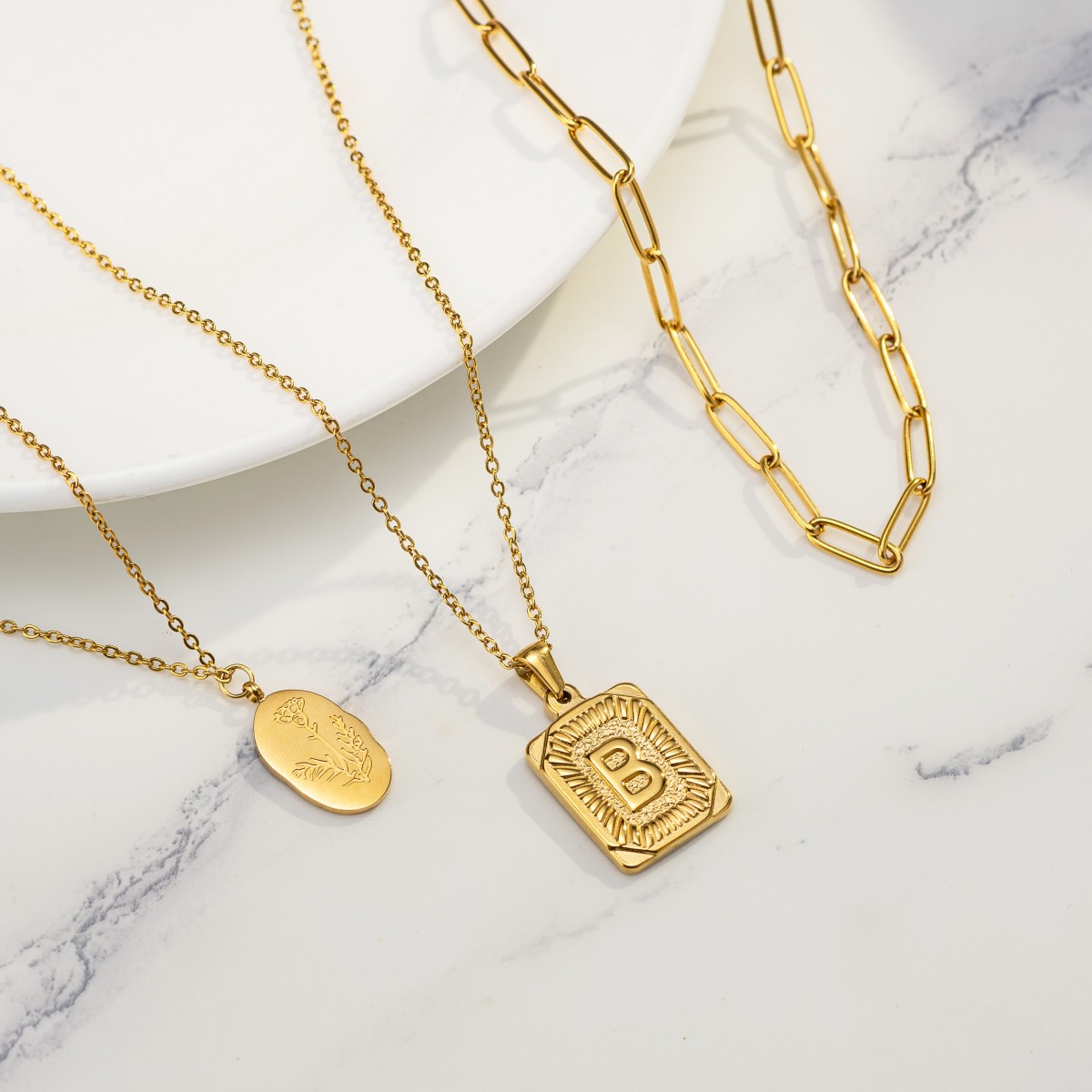 initials necklace