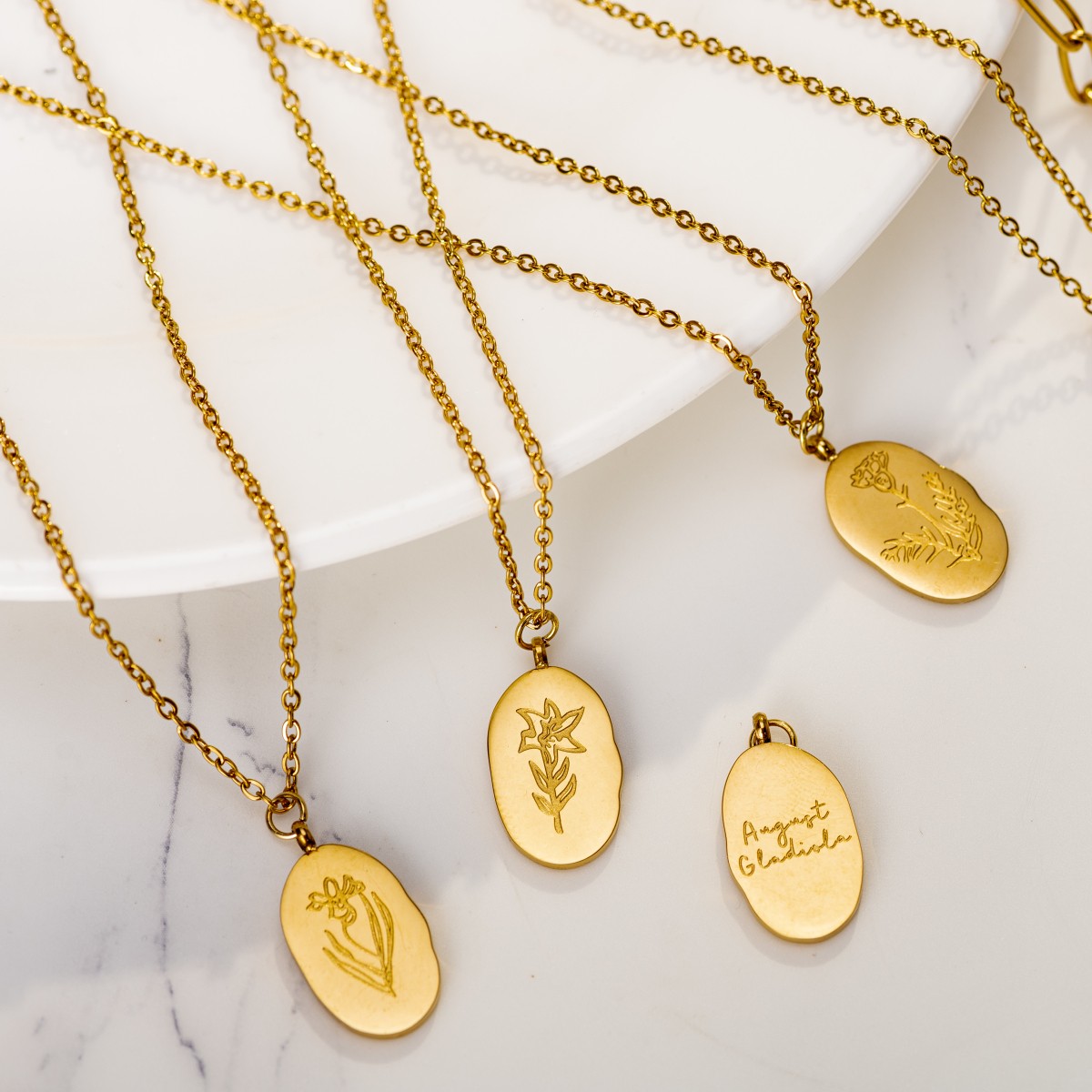 initials necklace