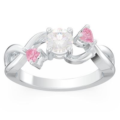 Miadora 3-Stone Infinity Promise Ring
