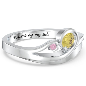 Swirling Promise Ring