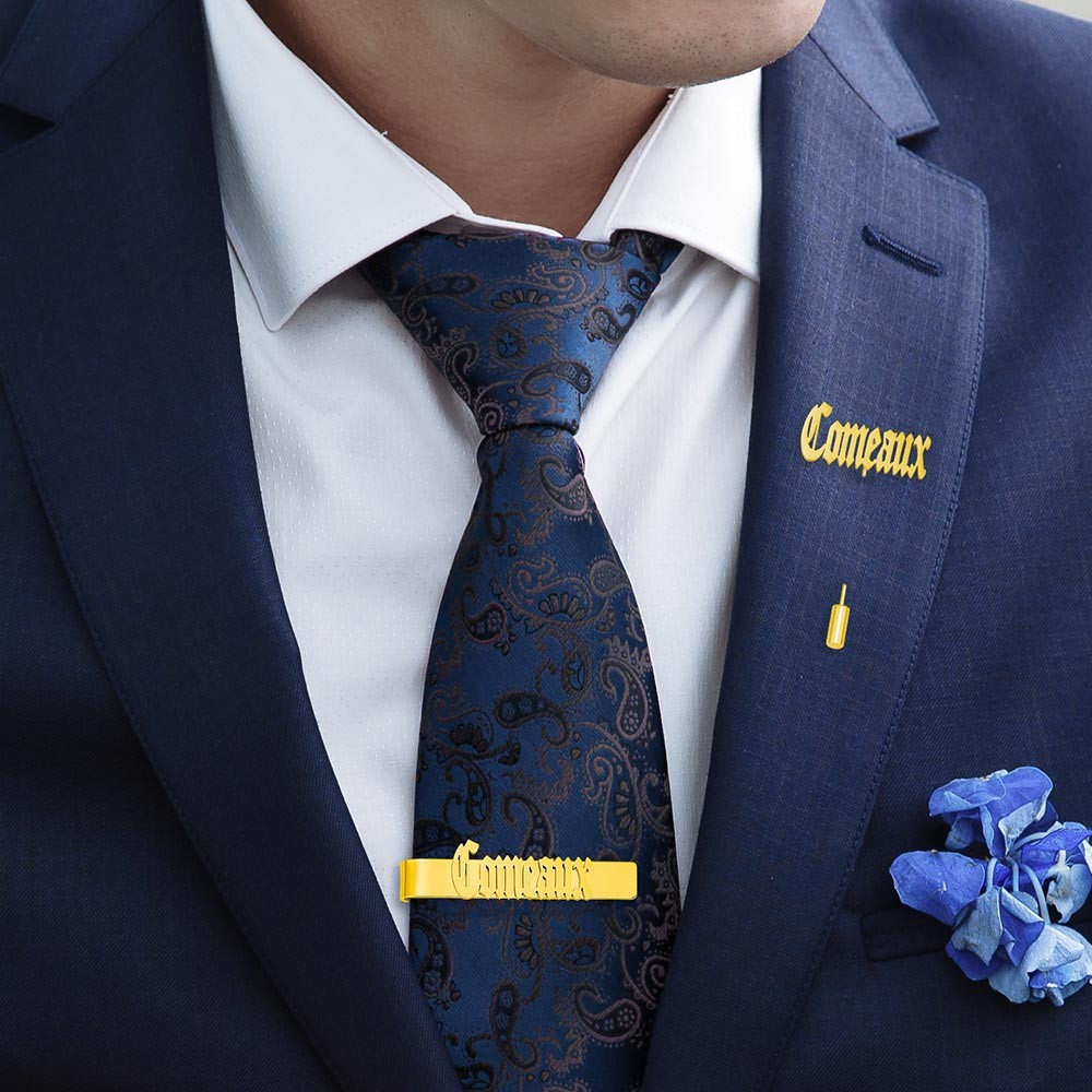 Boutons de manchette personnalisés/épingle à revers/barre à cravate avec initiale ou nom, fête des pères, anniversaire, mariage, cadeau d'anniversaire pour hommes