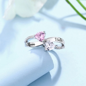 Square Shaped Birthstone Ring
