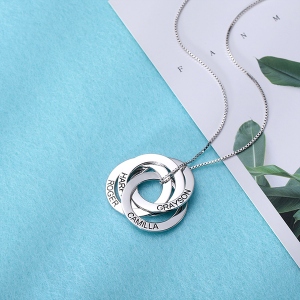 intertwined circles necklace