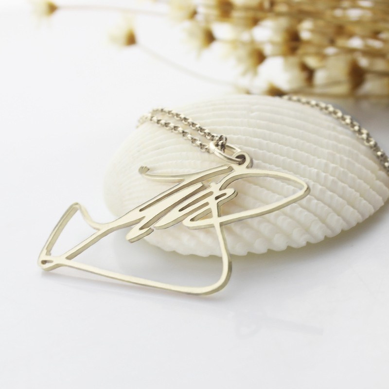 Collier personnalisé avec votre propre signature en argent