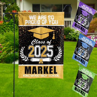 🎓We Are So Proud of You - Class of 2025 Graduation Flag – Senior Gift for Him/Her
