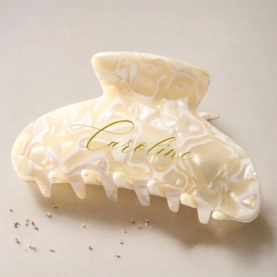 Personalized Name Hair Claw Clip, Acetate Vintage Name Hair Clip, Hair Accessory, Bridal Shower Party Favor, Wedding Gift for Her/Bridesmaids/Besties