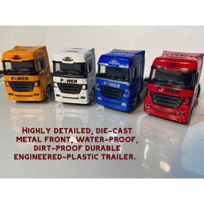 Personalized Colorful Trucking Company Toy with Name, Indoor Outdoor Toy for Toddlers, Construction Toys Car, Baby Shower/Birthday Gift for Kids/Boys