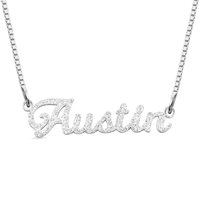 Collier Prénom Pétillant Personnalisé en Argent