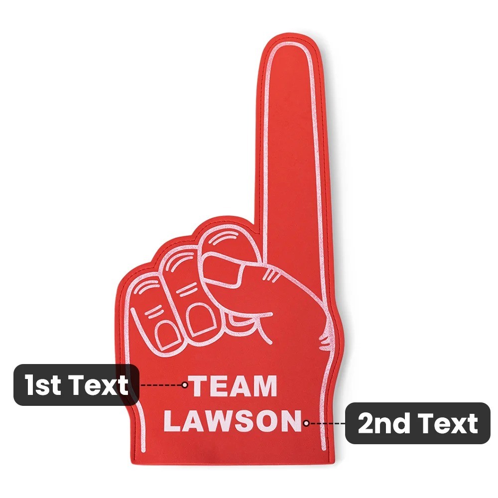 Personalized Message Foam Finger, Atmosphere Enhancement Tools for Bachelor Party/Game/Wedding, Gift for Friends/Cheerleading/Sports Fan