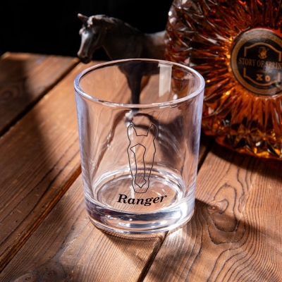 Custom Horse Wine Glass (Outline)