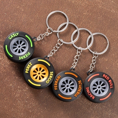 Personalized Car Tire Keychain