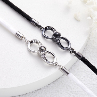 Custom 2 Pieces Projection Couples Bracelet